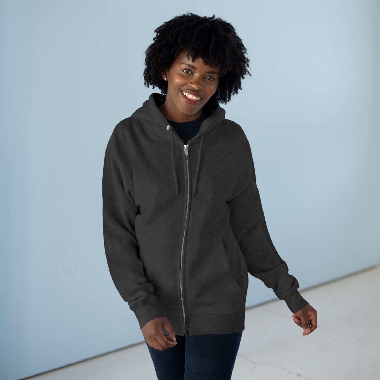 WDI Circle Logo Unisex Premium Full Zip Hoodie