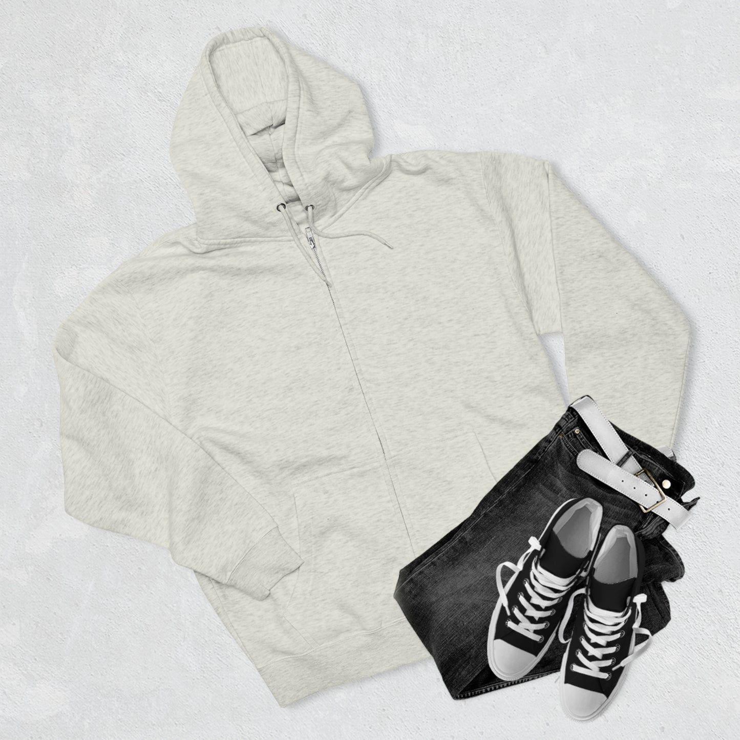 WDI Circle Logo 2 Unisex Premium Full Zip Hoodie