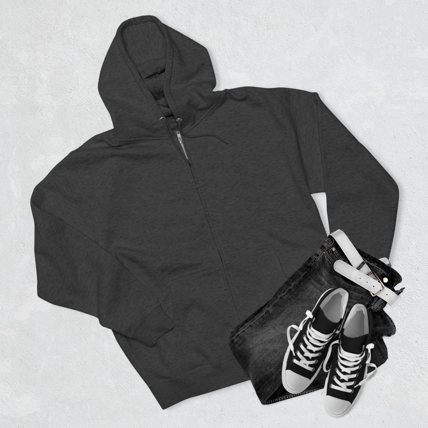 WDI Circle Logo Unisex Premium Full Zip Hoodie